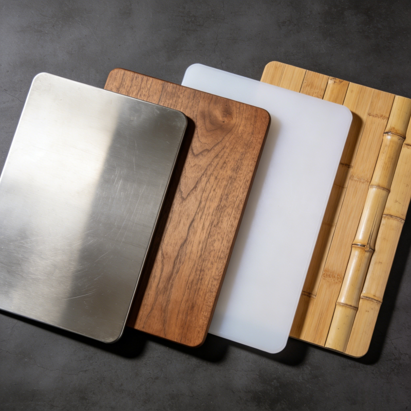 stainless steel vs wood vs plastic cutting board vs Bamboo comparison