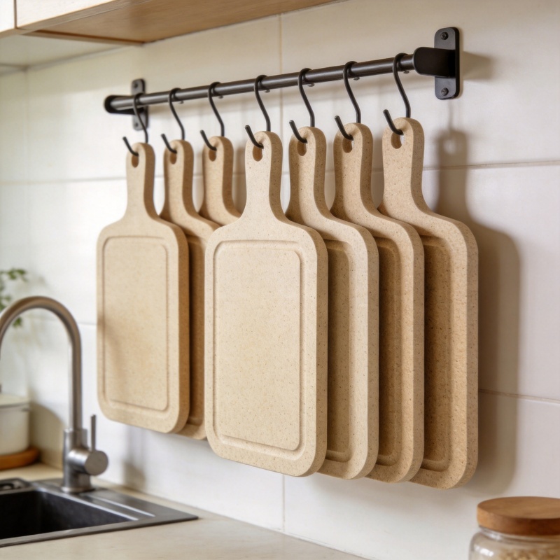 space saving wheat straw cutting boards for kitchen storage
