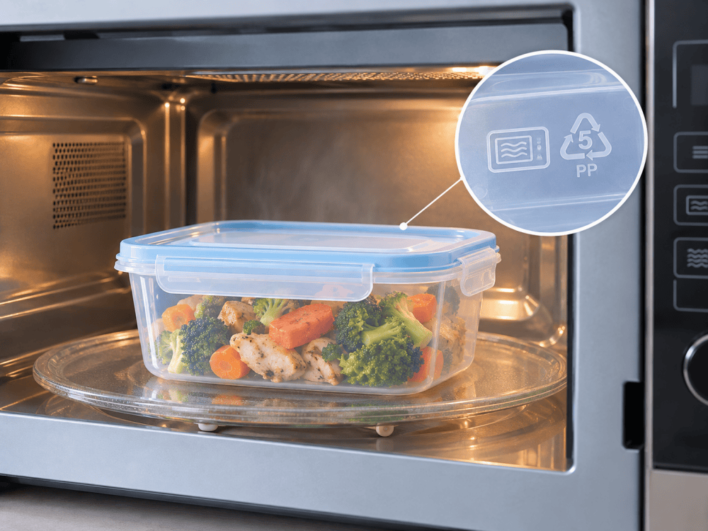 PP5 plastic container for microwave food heating