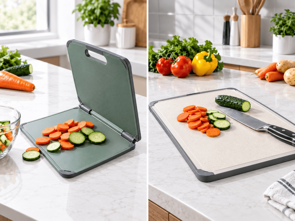 foldable vs standard cutting board comparison