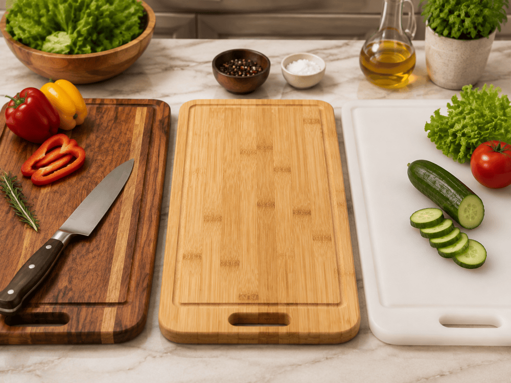 Acacia wood vs bamboo vs plastic cutting boards