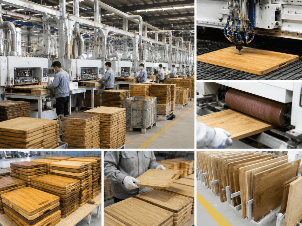 professional cutting board manufacturer producing food grade kitchen cutting boards for wholesale buyers