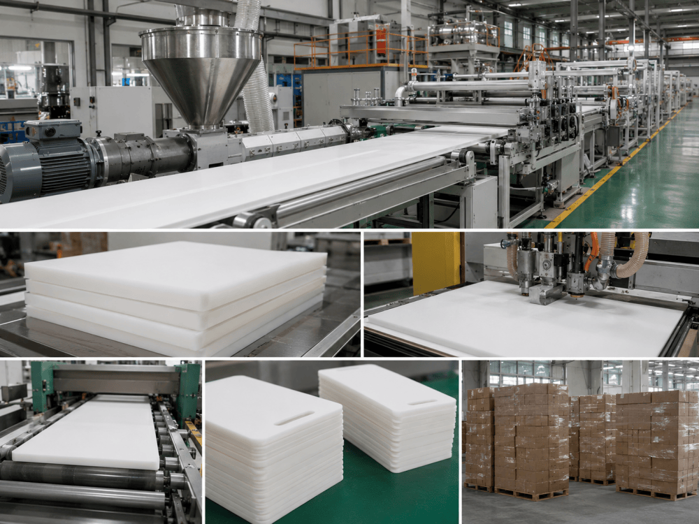 Custom antibacterial HDPE cutting board manufacturer production line