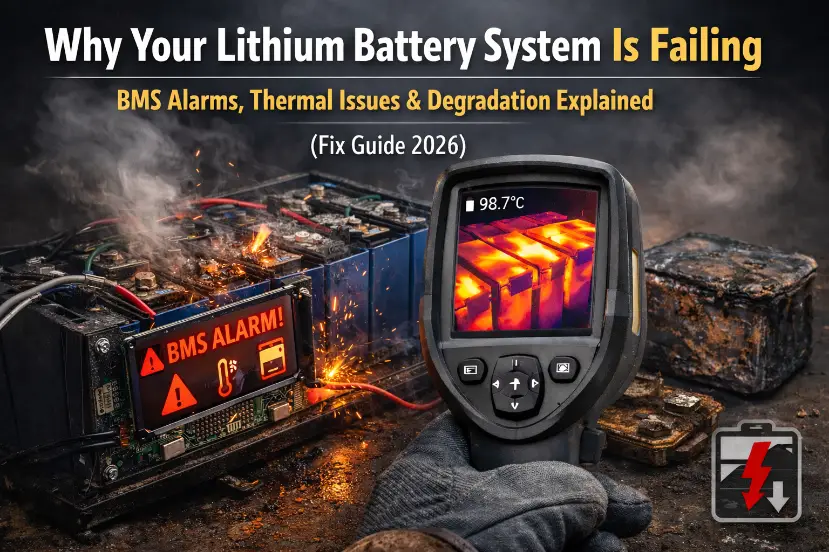 Why Your Lithium Battery System Is Failing: BMS Alarms, Thermal Issues & Degradation Explained (Fix Guide 2026)