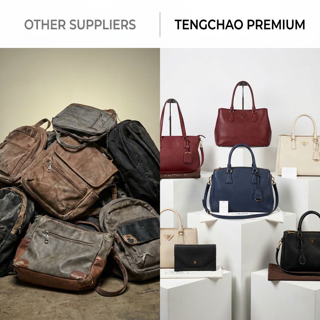 High quality vs low quality used ladies handbags wholesale