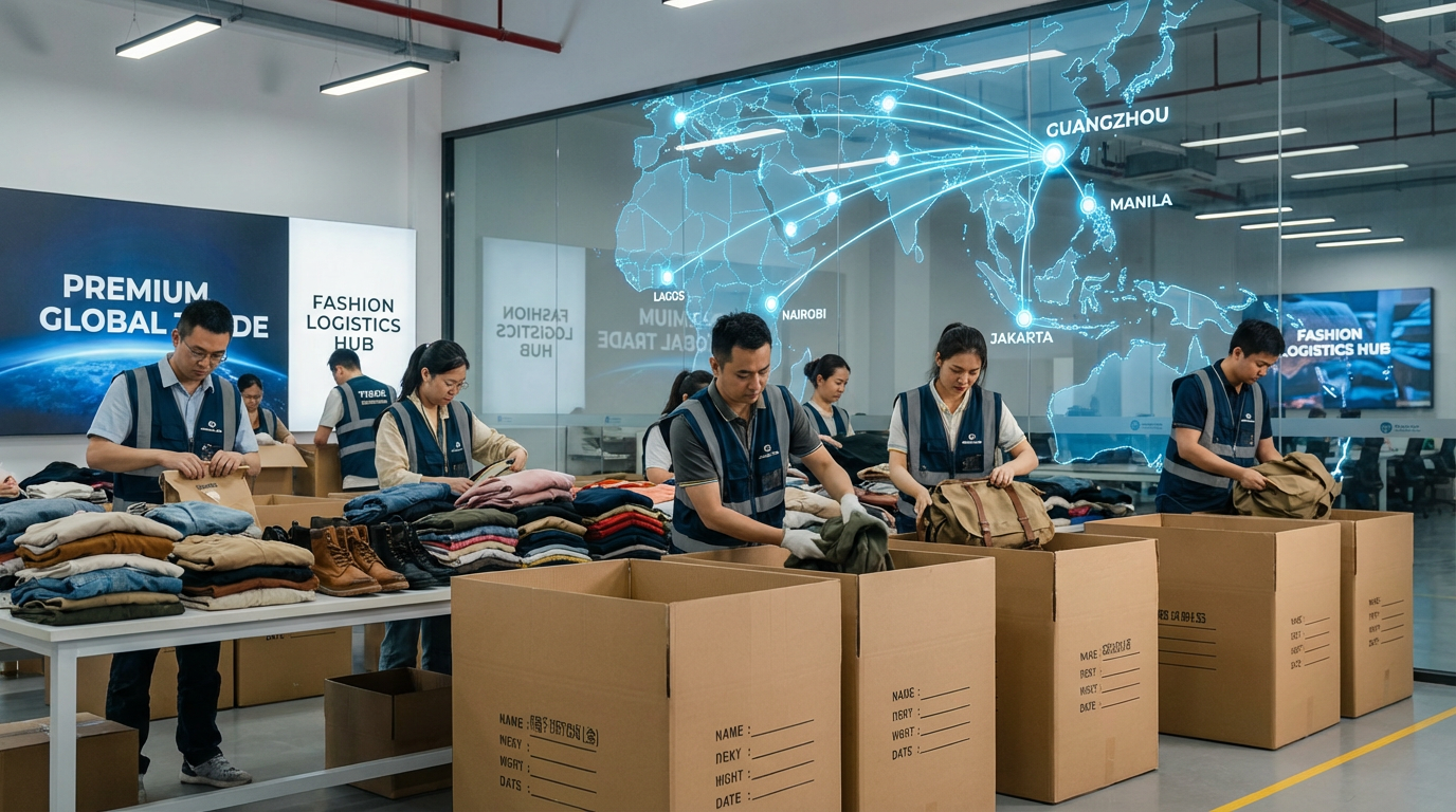 Guangzhou sorted second-hand clothing export to Africa and Southeast Asia market - high quality and climate compatible stock.