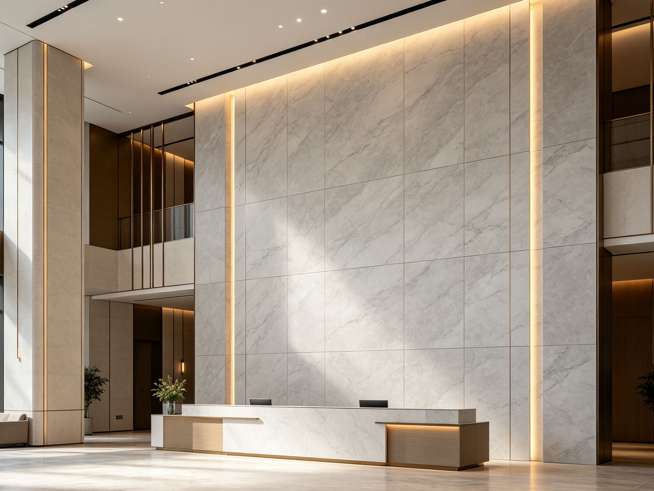 hotel reception wall panels