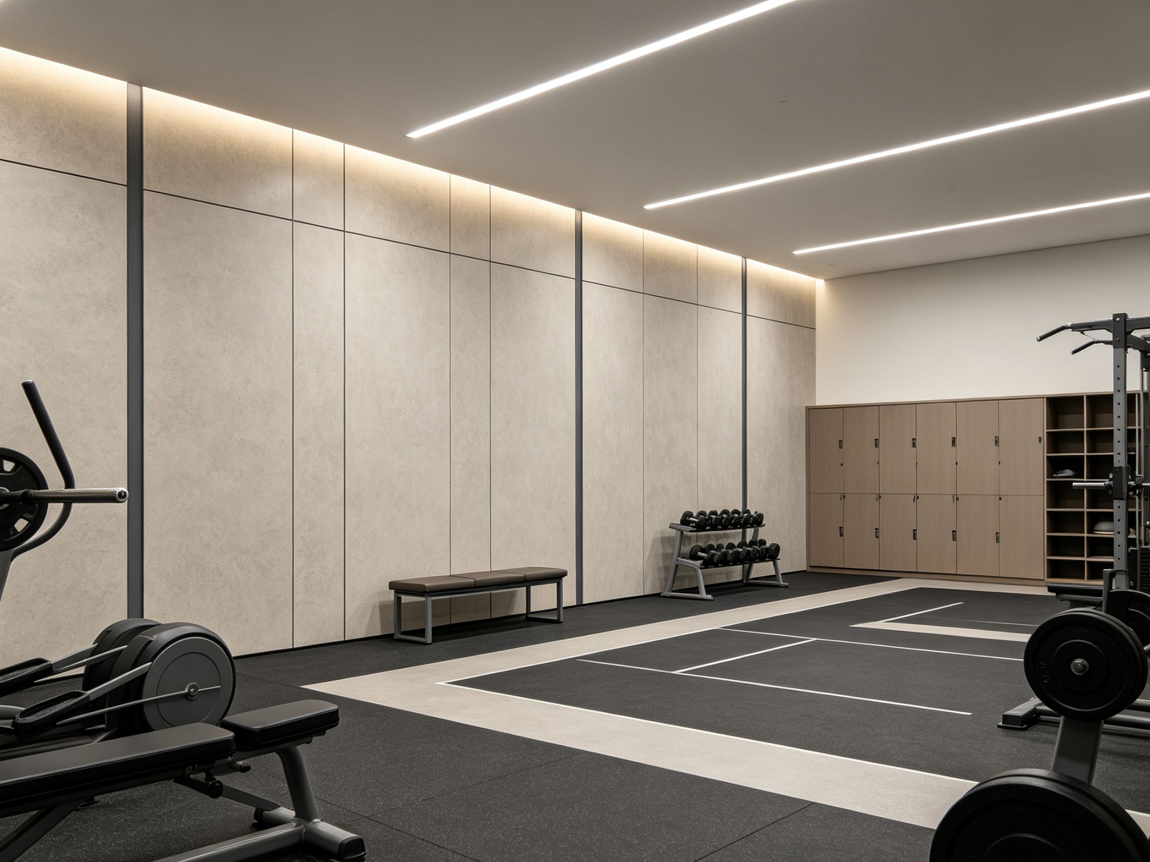 spc wall panels fitness center