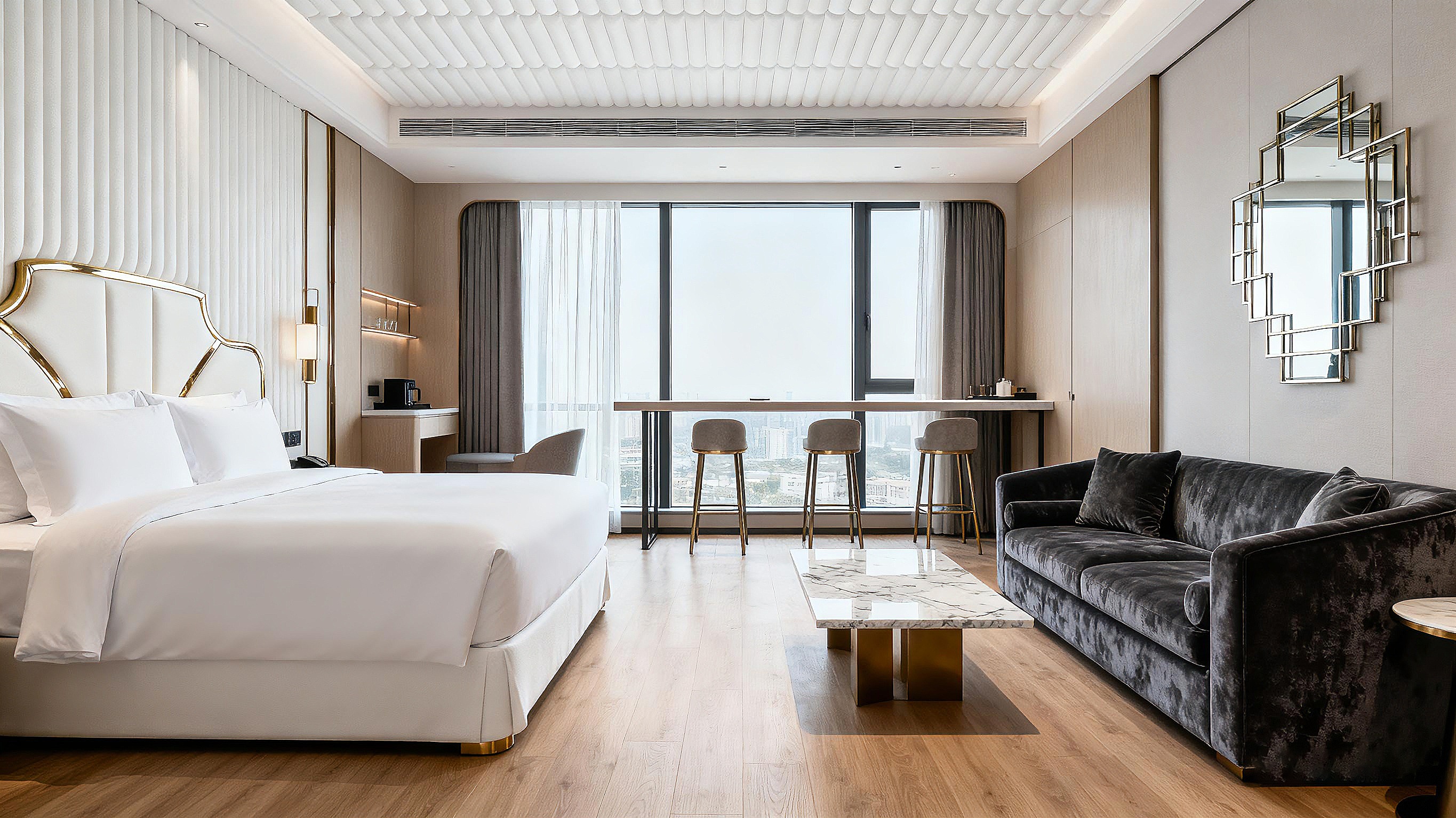 Installed panel visuals or room scenes