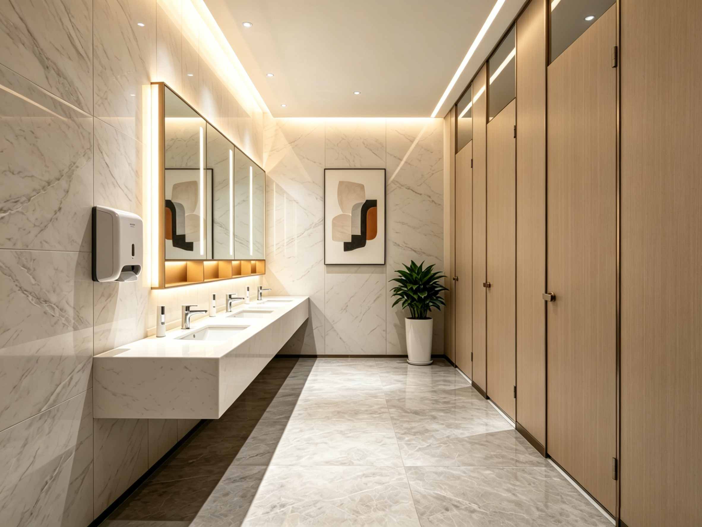 SPC Stone Crystal Wall Panel installed in modern bathroom interior waterproof wall design
