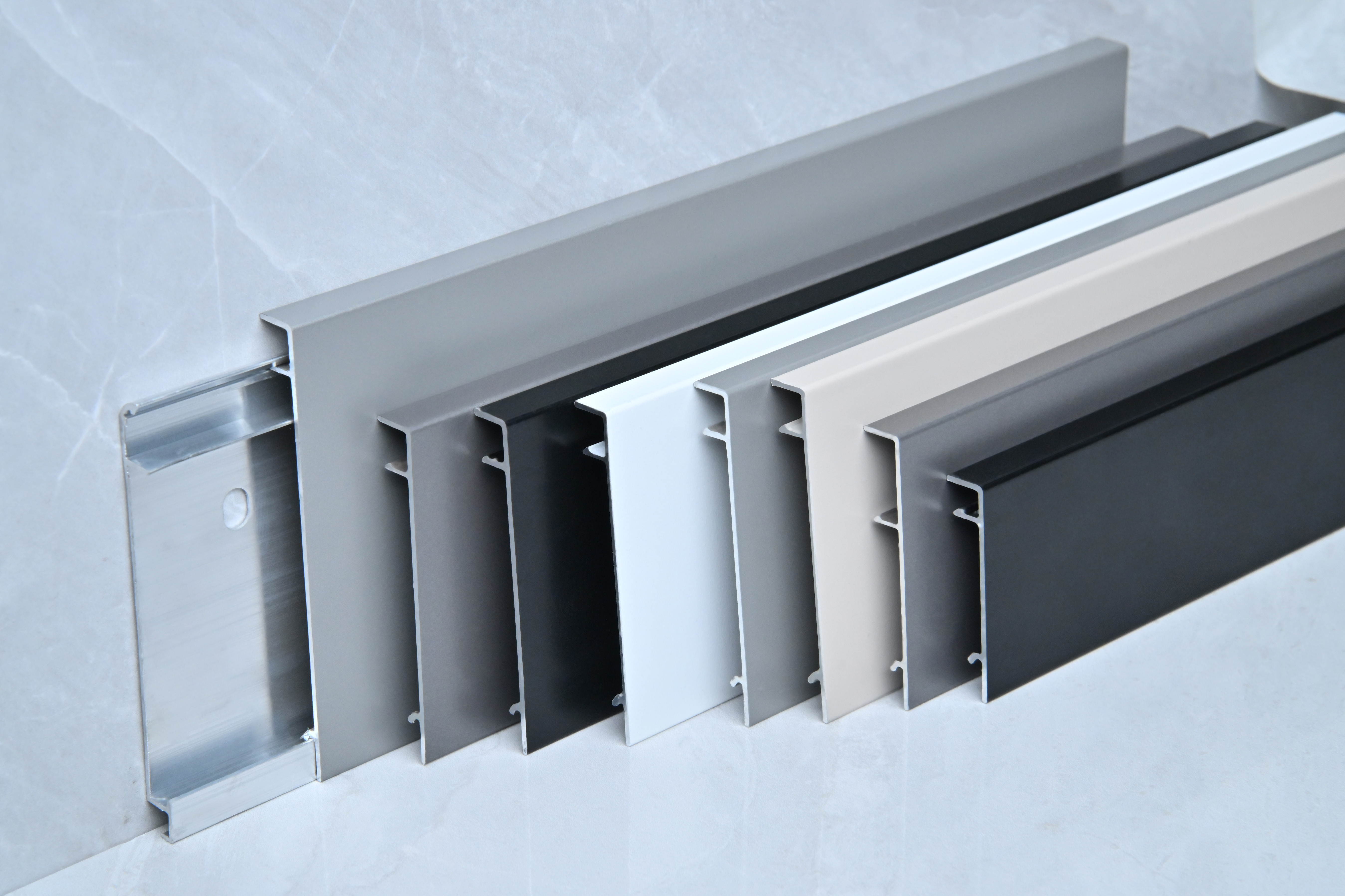 Aluminum Alloy Skirting modular wall panel system for commercial interior projects.