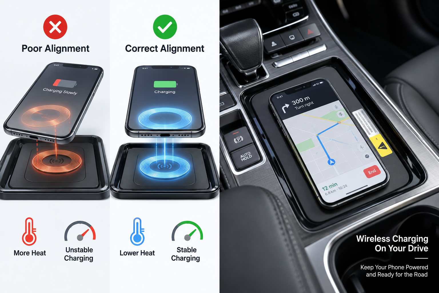 magnetic wireless charger,fast charging wireless charger,magnetic car charger