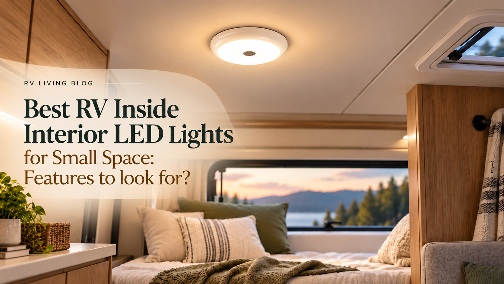 RV interior LED lights for small spaces with slim RV ceiling light