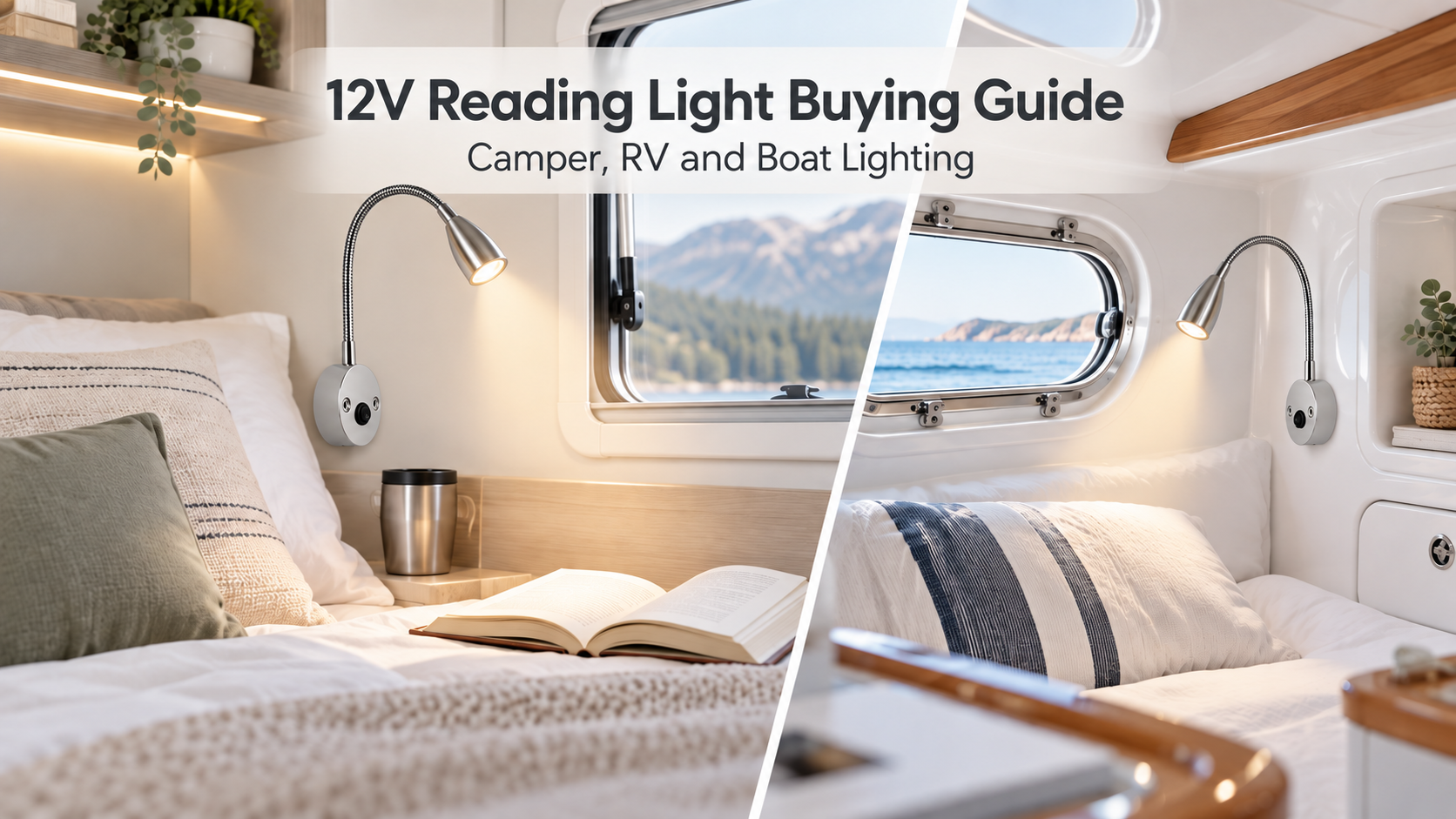 12V reading light for RV camper and boat lighting