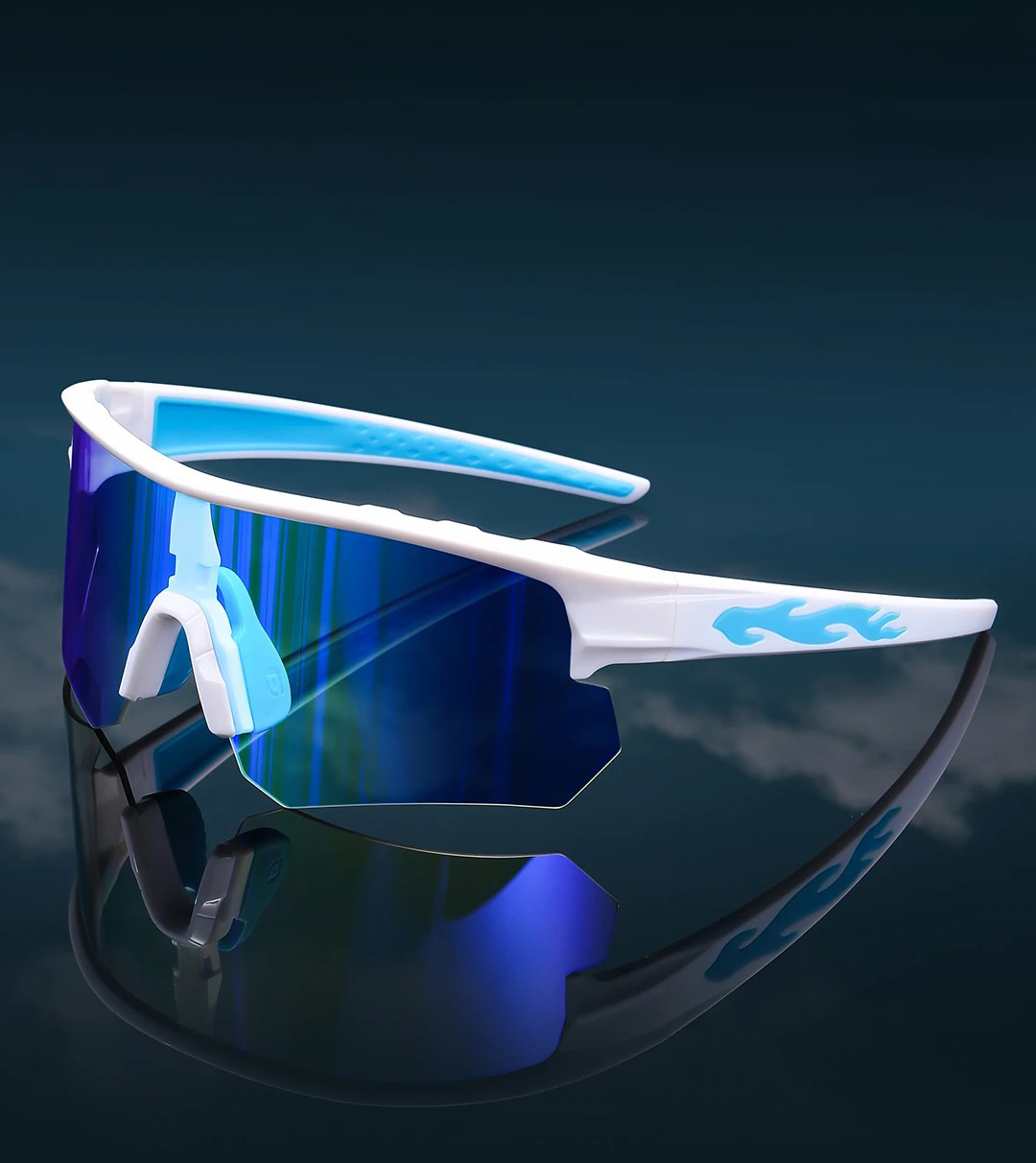 Professional cycling sunglasses with UV400 polarized lens and lightweight sports frame