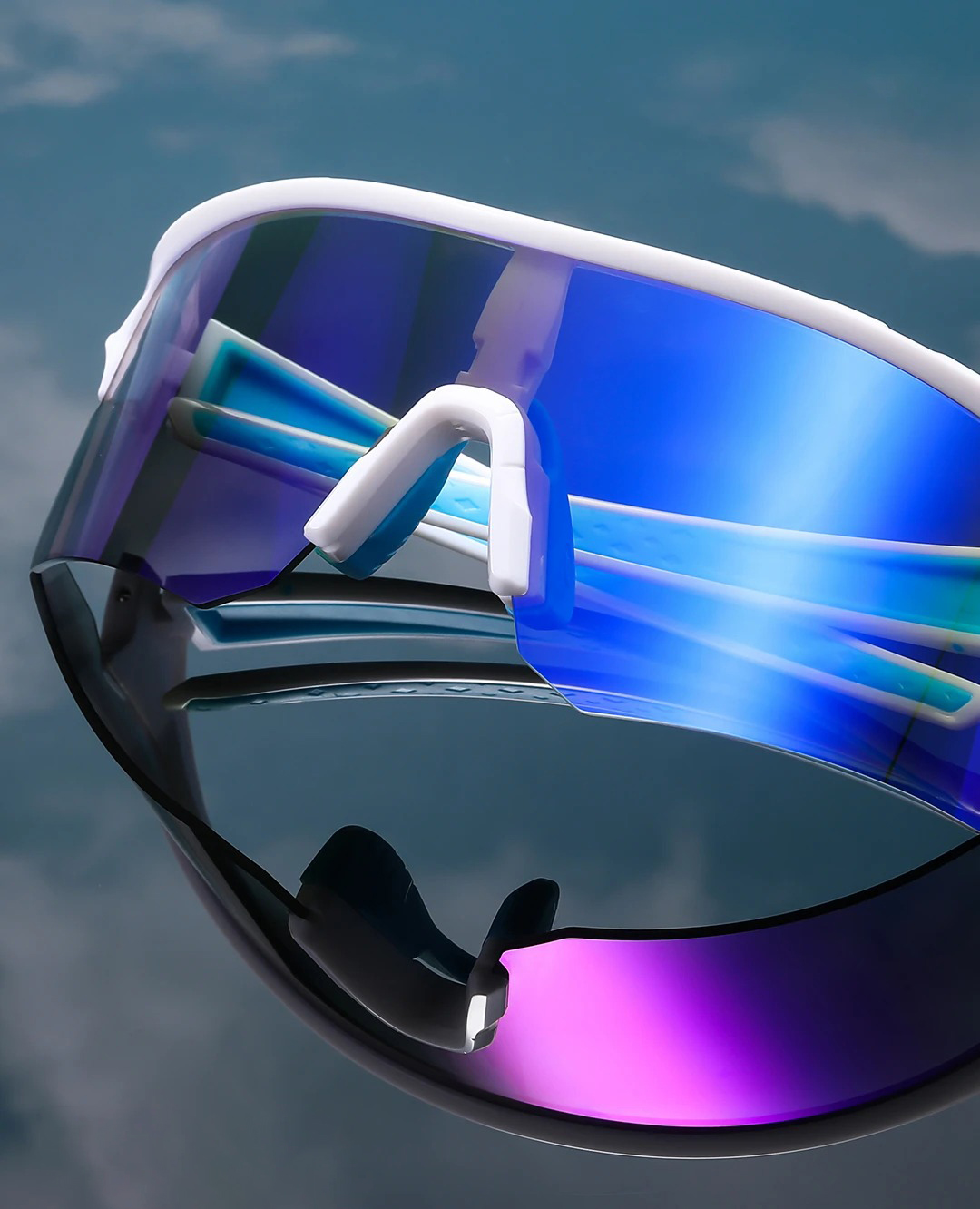 TR90 lightweight cycling sunglasses frame with anti-slip nose pad design