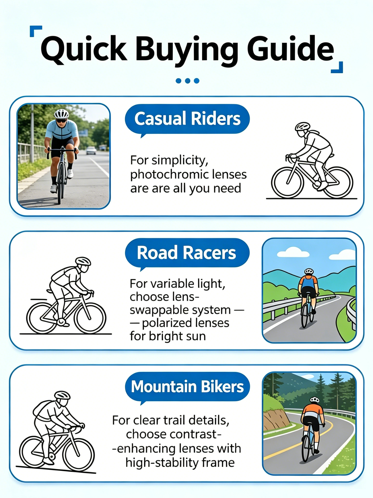 How to choose cycling sunglasses based on riding environment and lens technology