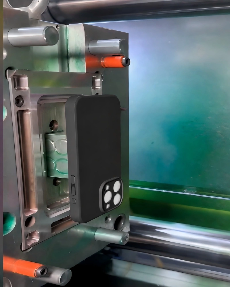 Plastic Part Sticking and Ejection Example Plastic molded part remaining on the mold core during ejection