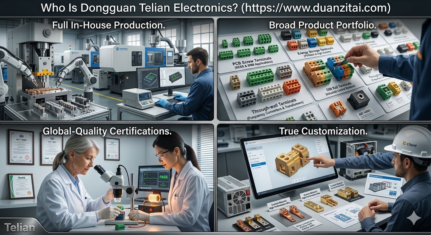 Wondering what a terminal block is? Check this straightforward guide to learn basics, plus real industrial wiring solutions designed and supplied by Telian.