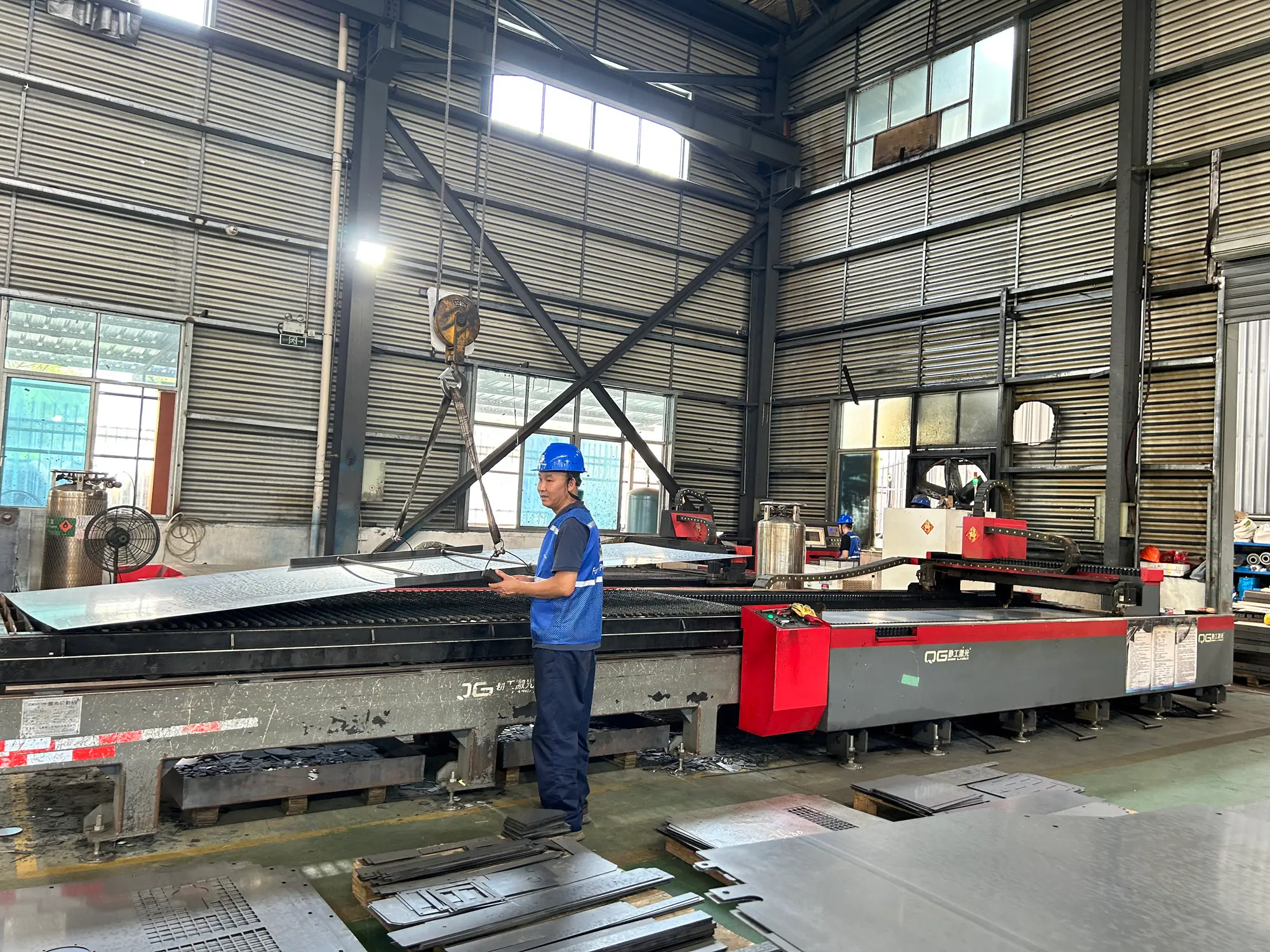 CNC laser cutting at FORYOU POWER diesel generator factory