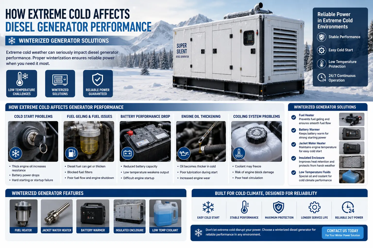 diesel generator in cold weather