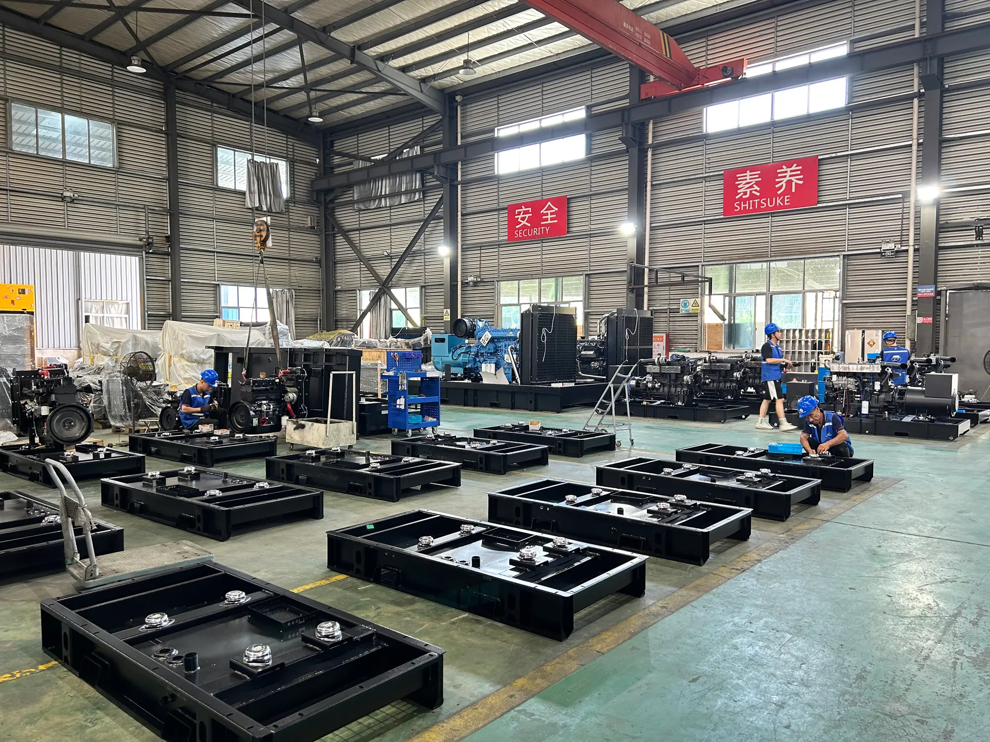 Diesel generator assembly line at FORYOU POWER factory