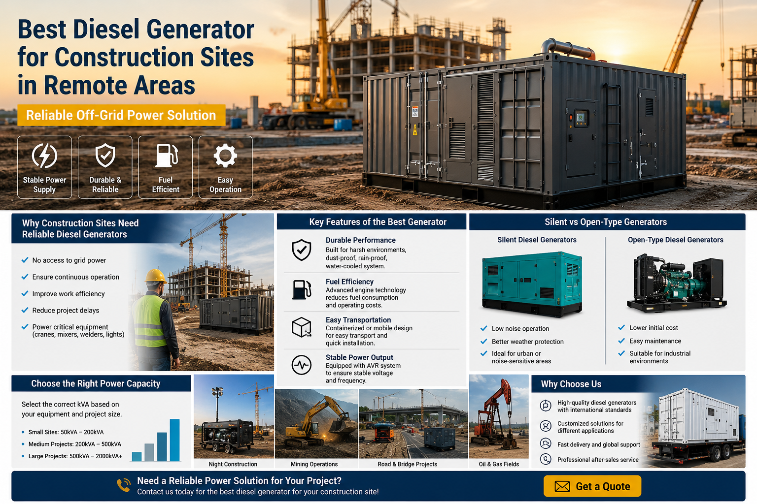 Diesel Generator for Construction Sites