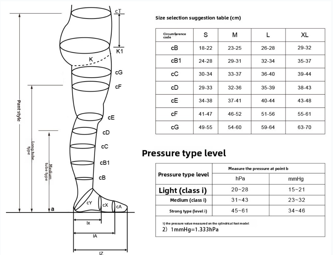 Compression Sock Sizing Guide