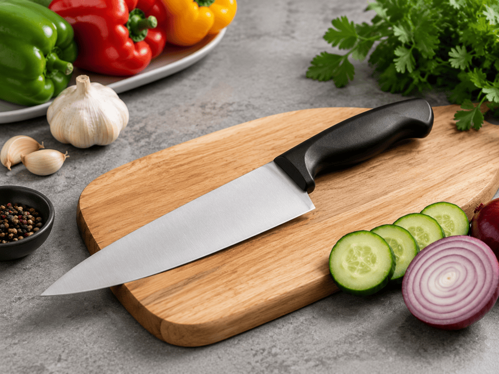 plastic handle kitchen knife for retail markets