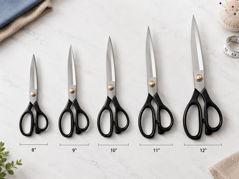 Tailor scissors sizes from 8 to 12 inches