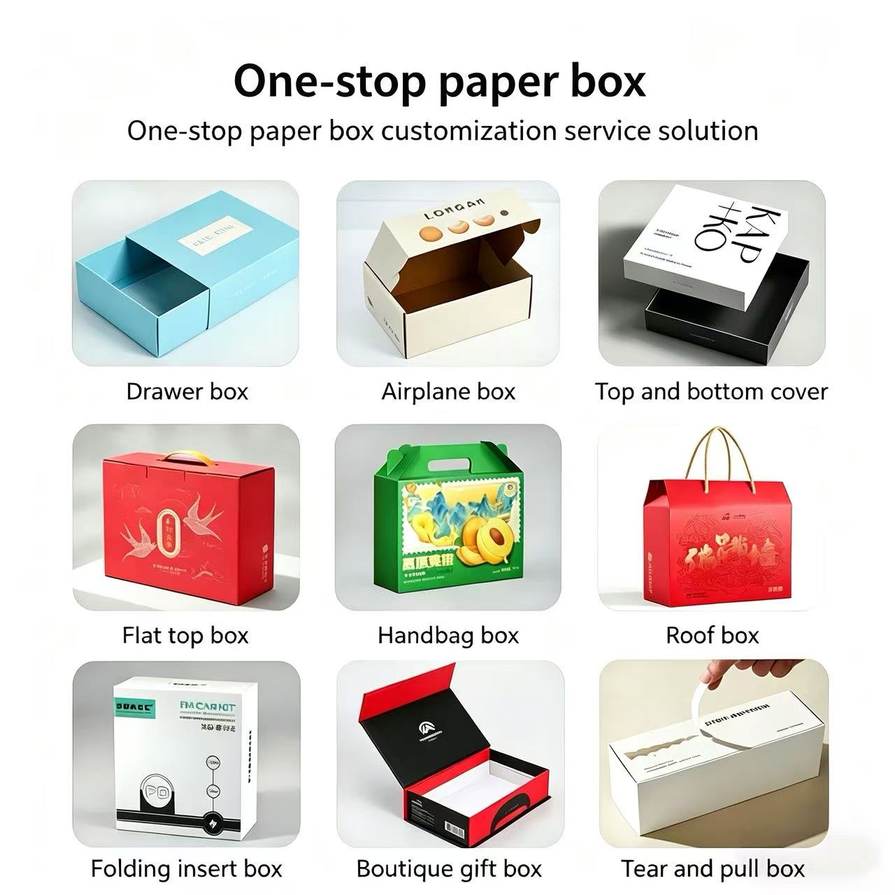 Custom Green Patterned Gift Box with Ribbon – Foldable Origami Design for Branding & Packaging
