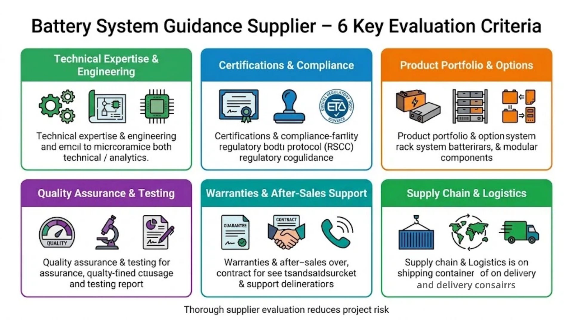 Six key criteria for evaluating a battery system guidance supplier for B2B buyers