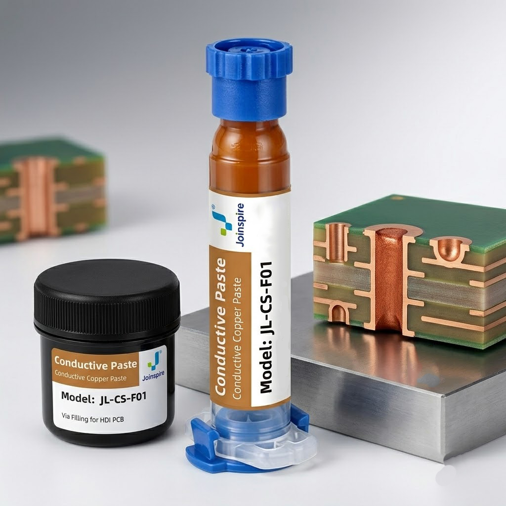 Copper paste via filling for HDI and TGV applications