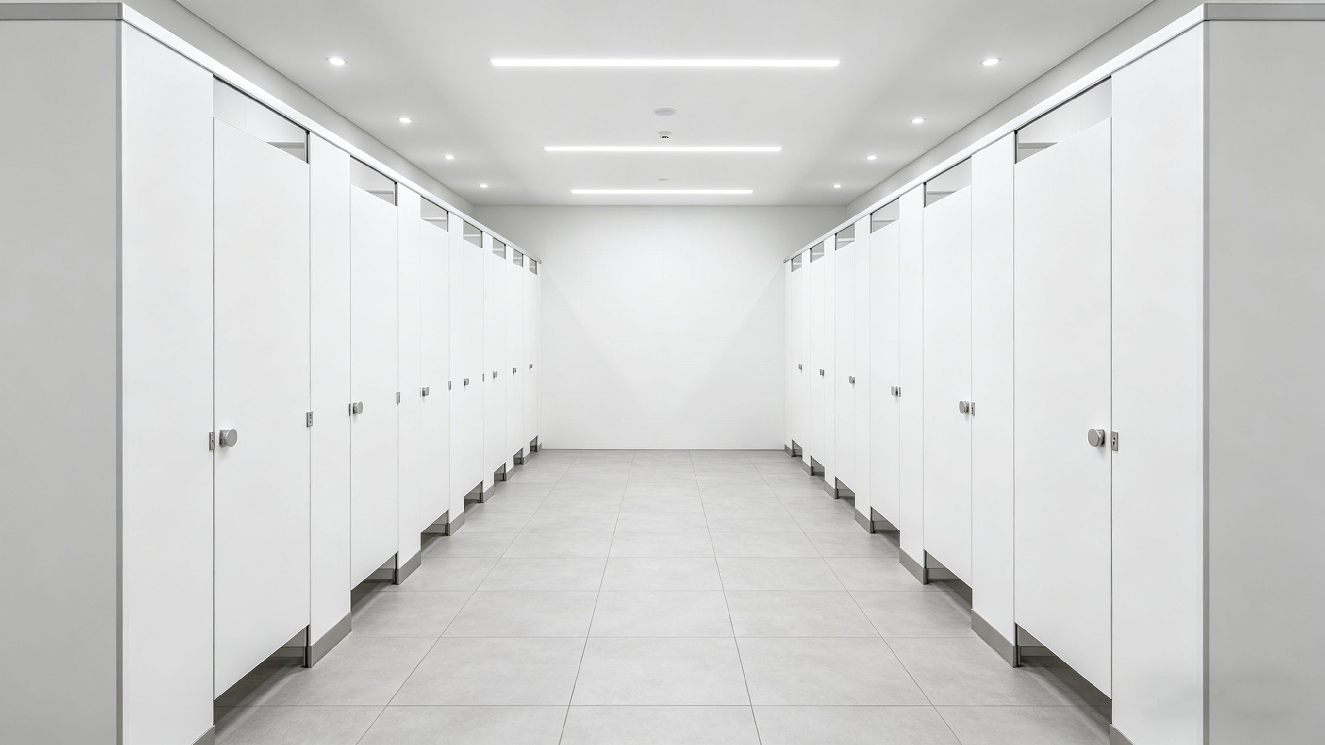 HPL toilet partitions for shopping mall restrooms in Malaysia