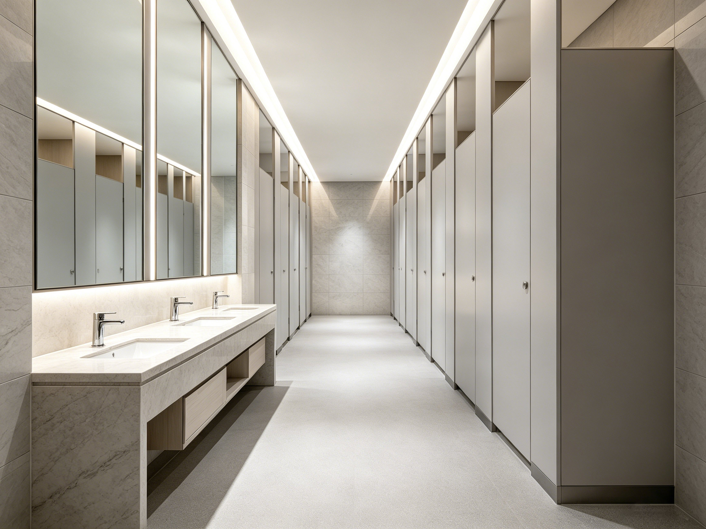 HPL toilet partitions installation guide for Malaysia commercial office and school projects