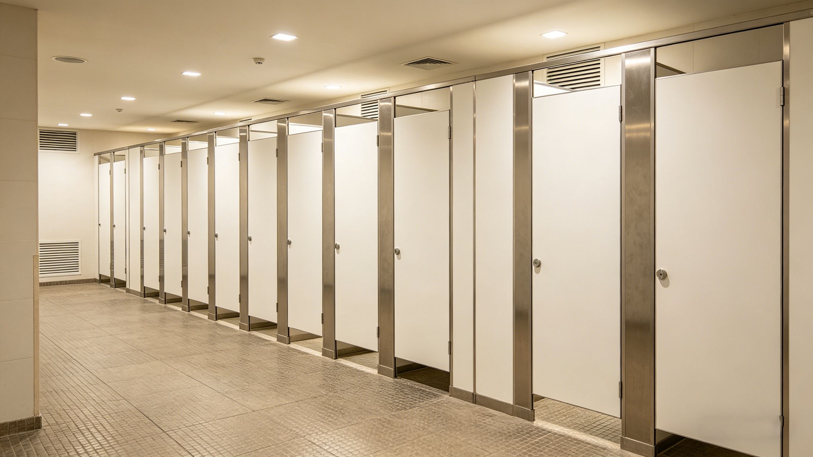HPL toilet partitions for hospital and healthcare restrooms in Malaysia