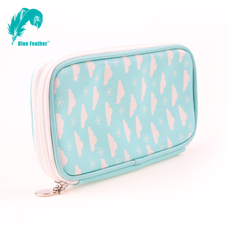 Custom Printing Pu Leather Pencil Bag