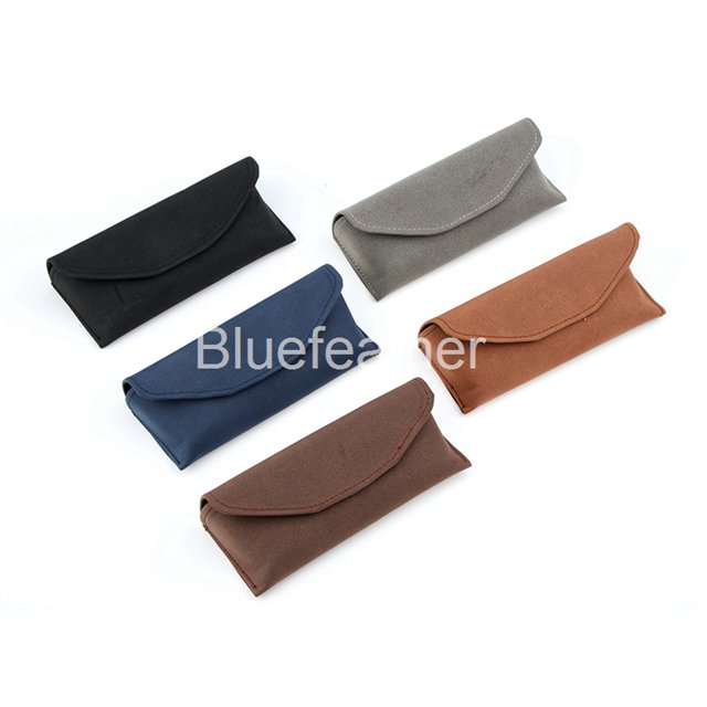 Unisex Style Monocolor Suede Sunglasses Case