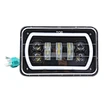 SANYOU 4X6 inch Vehicle inspection compatible LED auxiliary light rectangular automobile truck Hi / Lo switchable yellow / white work light angel eye squid ring 2 piece set 1 year warranty