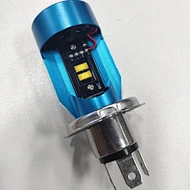 TELLIKA&SANYOU 最新モデル 青色光付き バイク用LEDヘッドライトH4 / HS1 Hi/Lo DC12-80Ｖ 25W*2 2600LM *2(Hi/Lo） ホワイトライト6000K（青色)