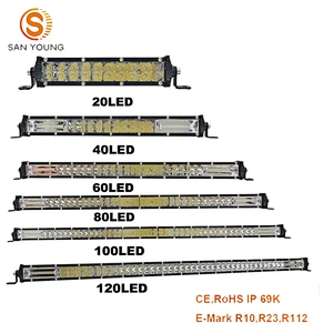 New Mini Dual row off road led light bar waterproof cheap price amber led light bar for trucks offroad 4wd combo beam light bar