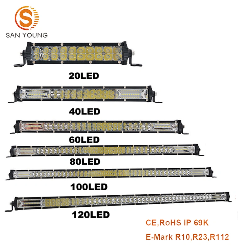 New Mini Dual row off road led light bar waterproof cheap price amber led light bar for trucks offroad 4wd combo beam light bar
