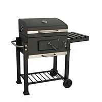 Black Charcoal Grill with Large Cooking Area