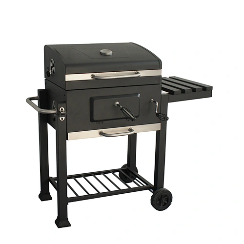 Black Charcoal Grill with Large Cooking Area