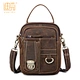 China hot selling customized cowhide leather men small sling crossbody shoulder bag