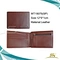 leather wallet with metal logo
