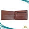 leather wallet with metal logo
