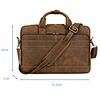 cow hide leather laptop briefcase