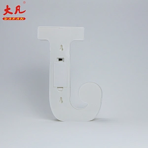 J Christmas led light room light ring with letter design plastic light 3d led letter sign