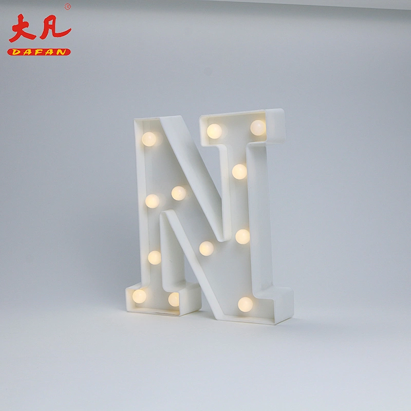N holiday light lighting wedding high grade word sign 3d light box letter sign alphabet lamp plastic letter light led